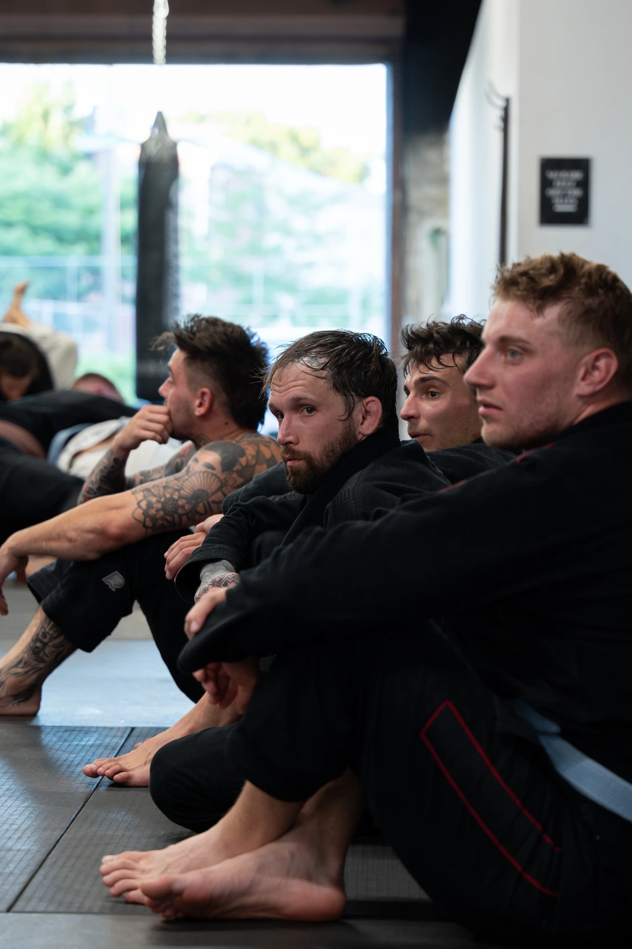 Students watching instruction during training session