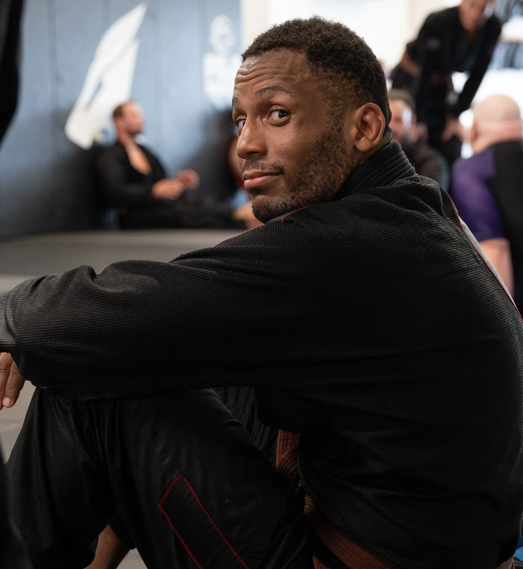 Markee on the mat at Logic Jiu Jitsu